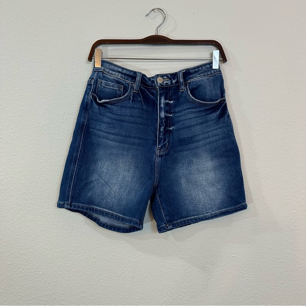 KanCan Dark Wash High-Rise Jean Shorts